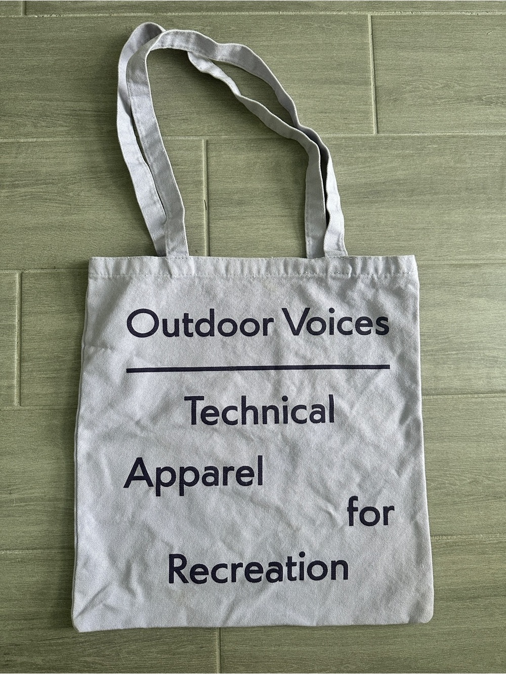 Outdoor Voices Austin Canvas Reusable Tote Bag Purple Medium Graphic Print